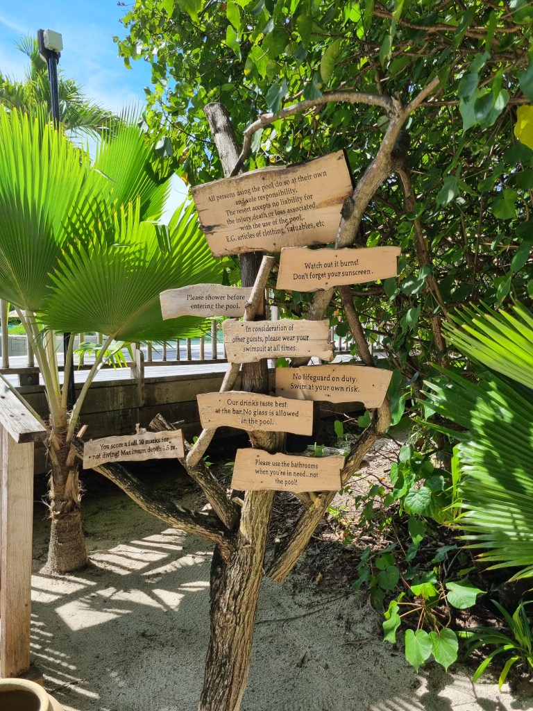 Six Senses Laamu Signpost